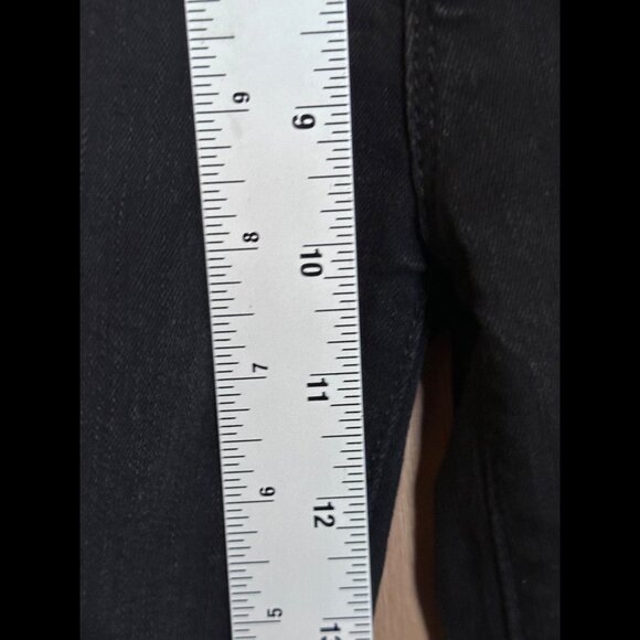 Mother Jeans 26 Womens Black Insider Crop Step Fray Side Stripe Denim Stretch - Picture 4 of 12